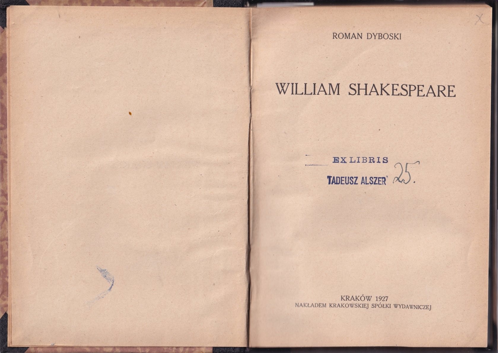 Roman Dyboski - William Shakespeare - wyd.1927