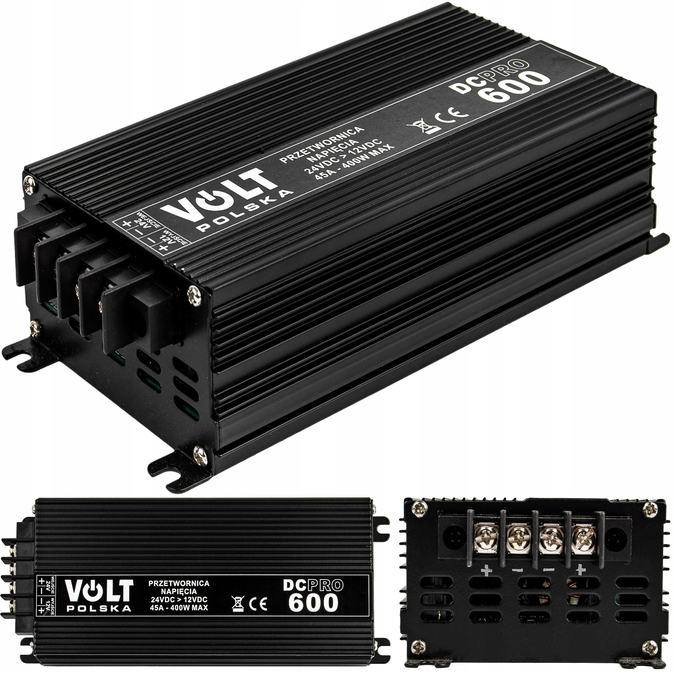 REDUKTOR NAPIĘCIA 24/12V PRZETWORNICA PRĄDU SAMOCHODOWA 24V / 12V 600W P