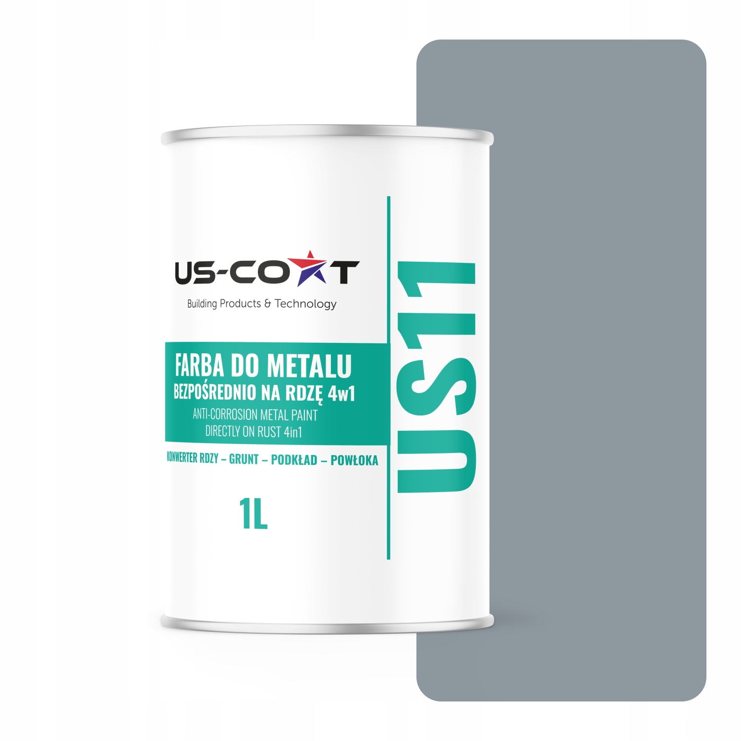 Barva Na Kov Proti Rezi A Pozinkovanému Pozink 4v1 Modrošedá RAL7001 Polomatná 1L