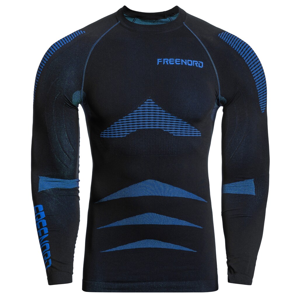 Koszulka termoaktywna FreeNord EnergyTech D/r Black/Blue XXL