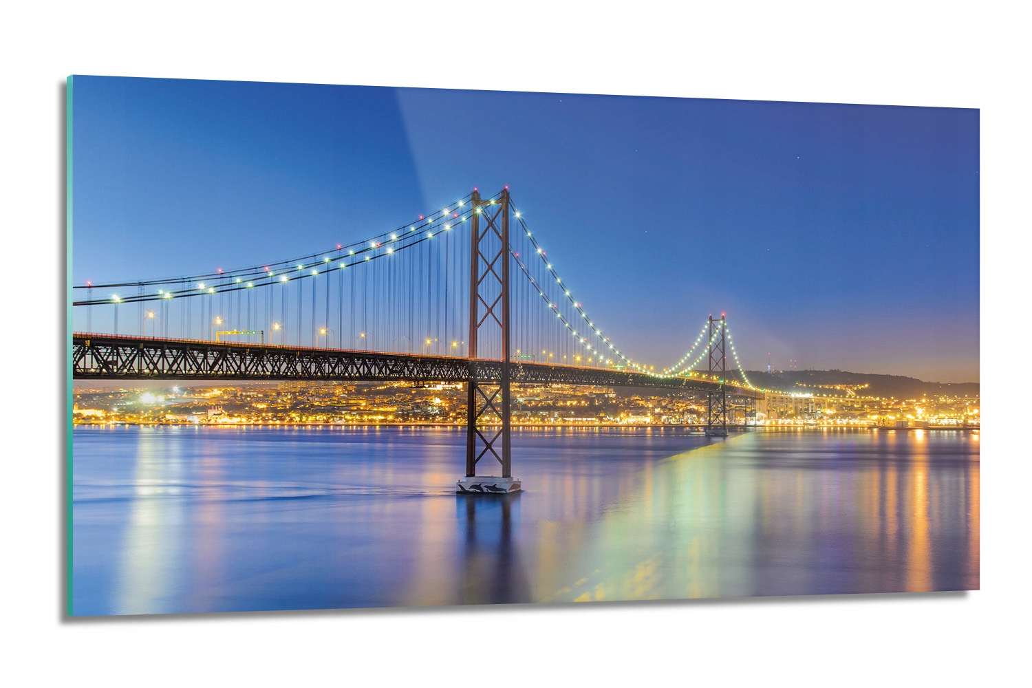 dekor Most noc rieka s grafikou 120x60 moderný