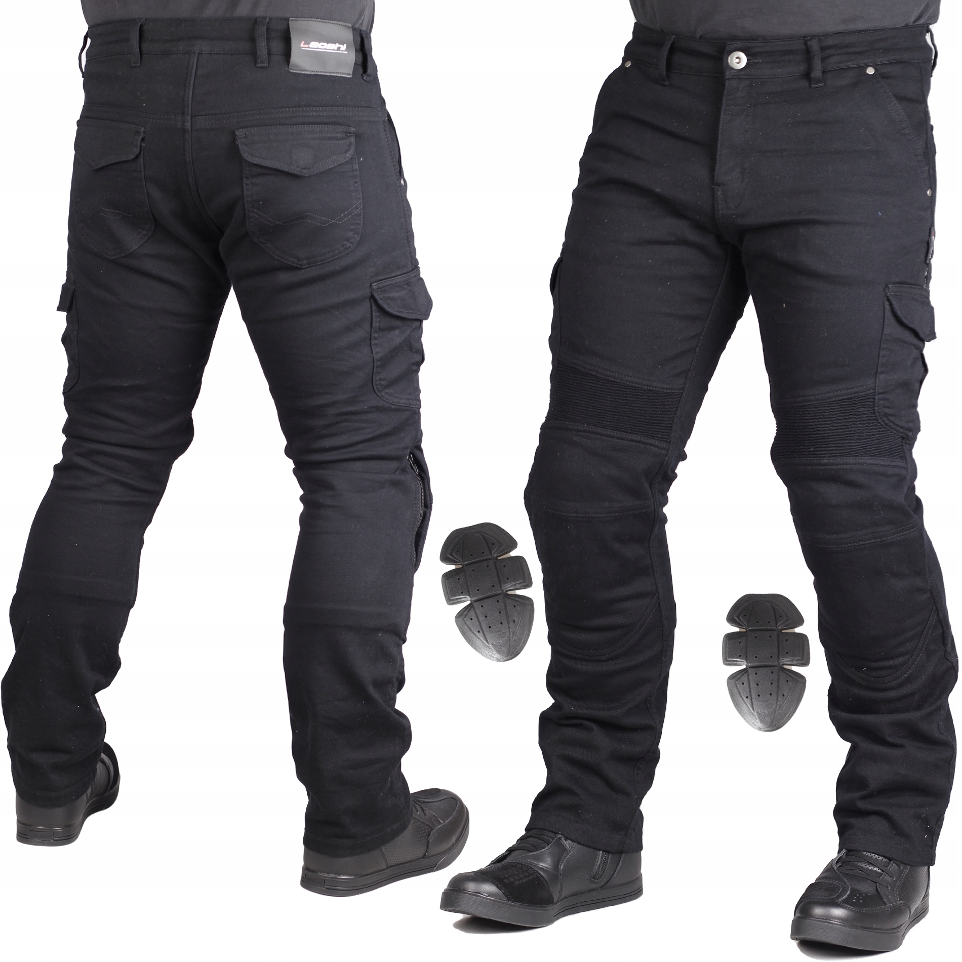 

Jeansy Motocyklowe Leoshi Bojówki Spodnie Kevlar