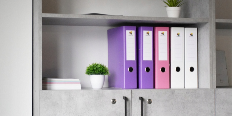 SEGREGATOR OFFICE A4 75 MM Z OKUCIEM RÓŻOWY Marka Hexagon