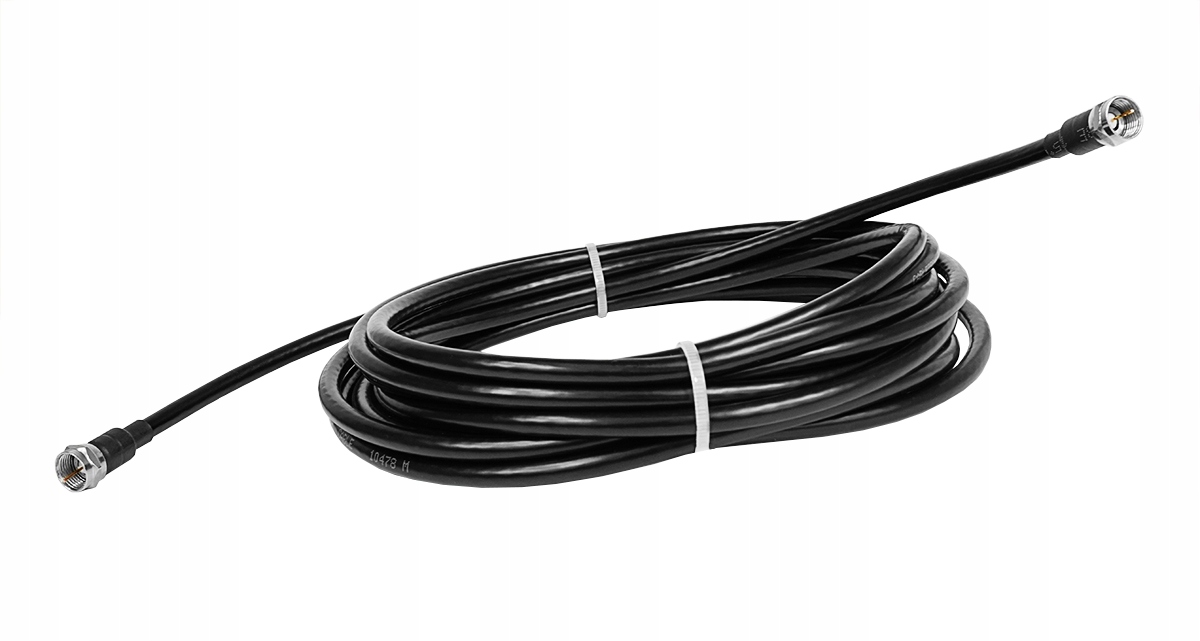 Gotowy kabel antenowy IAPT przewód RG-59 wtyk F / wtyk F 10m Długość kabla 10 m