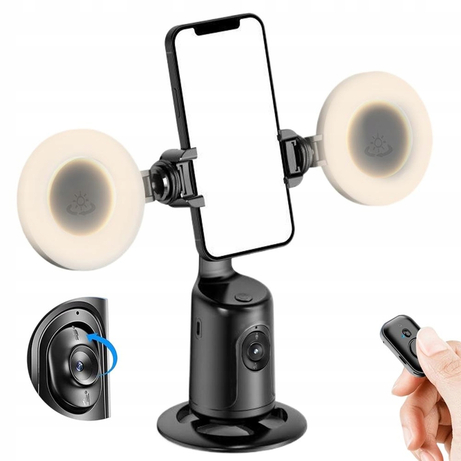 Gimbal S Dálkovým Ovládáním A Rukou Prostiskluzová Podložka Abs Černý