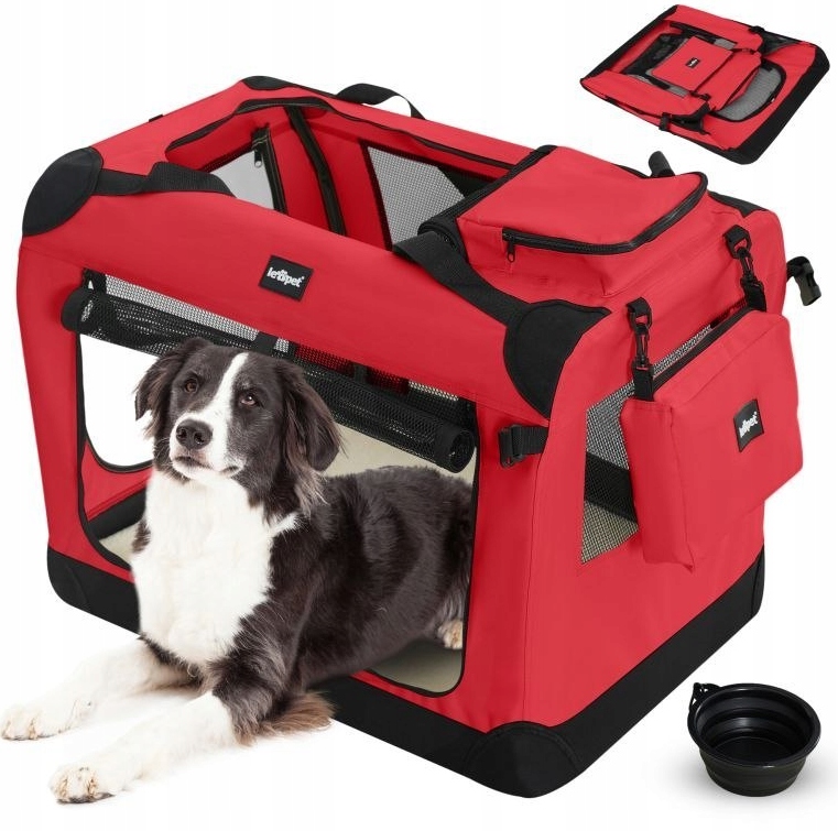 Levně Přepravka pro psa Leopet červená L