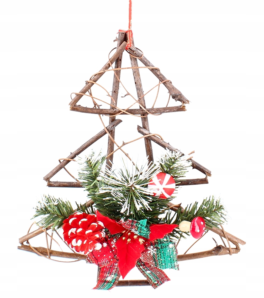 CHOINKA CZERWONA ozdoba wisząca STROIK 30 cm