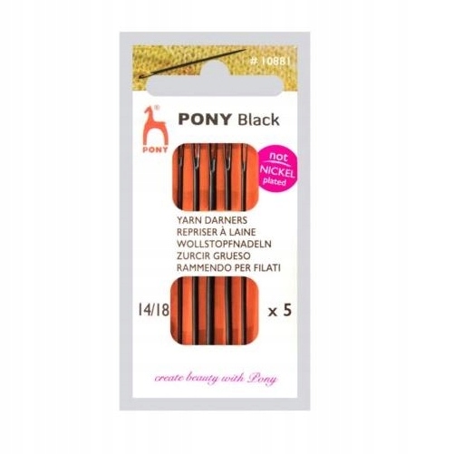 Pony Igły Do Wełny 14/18 Czarne