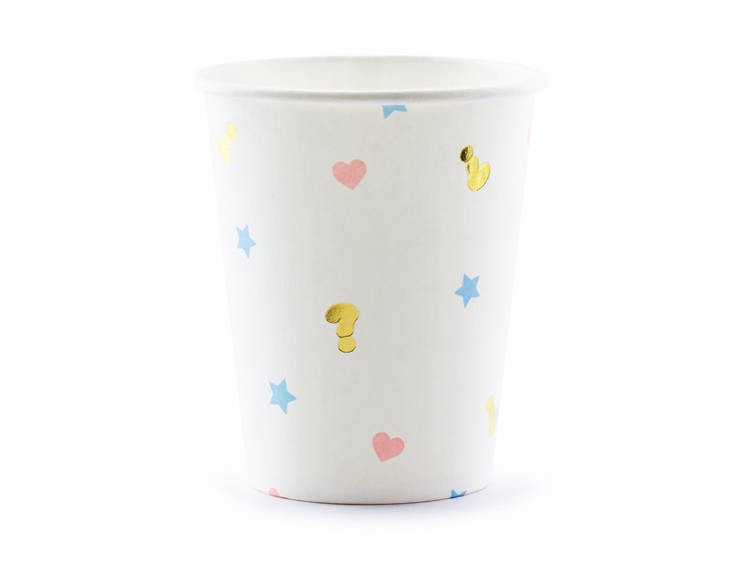 KUBECZKI PAPIEROWE GIRL OR BOY 6 SZT 200 ML