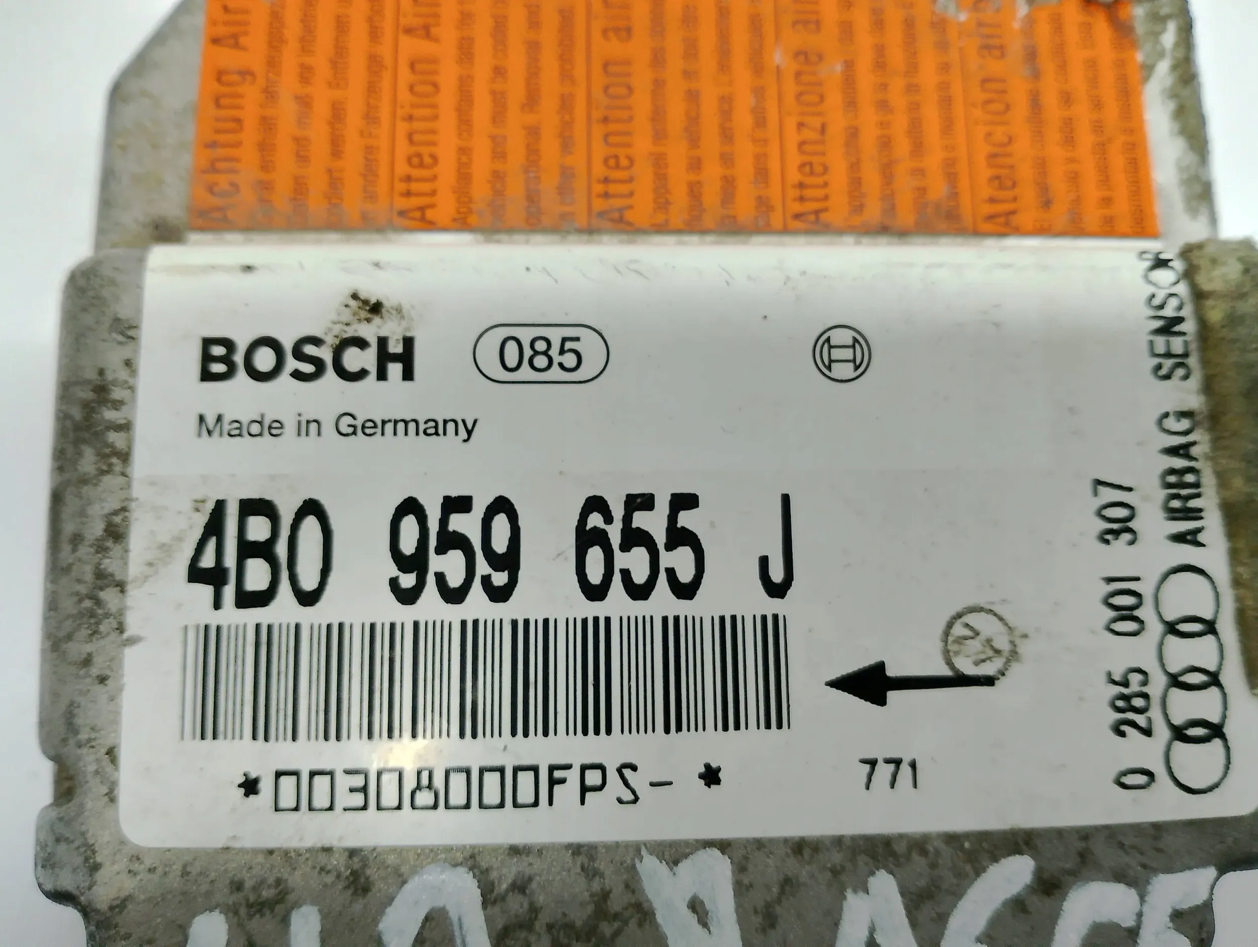 Audi A6 S6 C5 4B 1999 Moduly airbag powietrznych