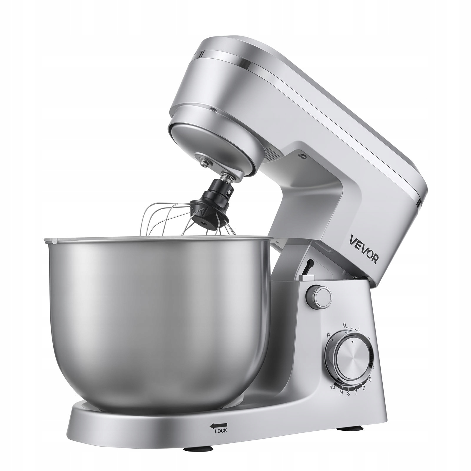 Profesionálny Stojanový Mixér Vevor 1500 W 10 Rýchlostí 2 Misky Oceľ