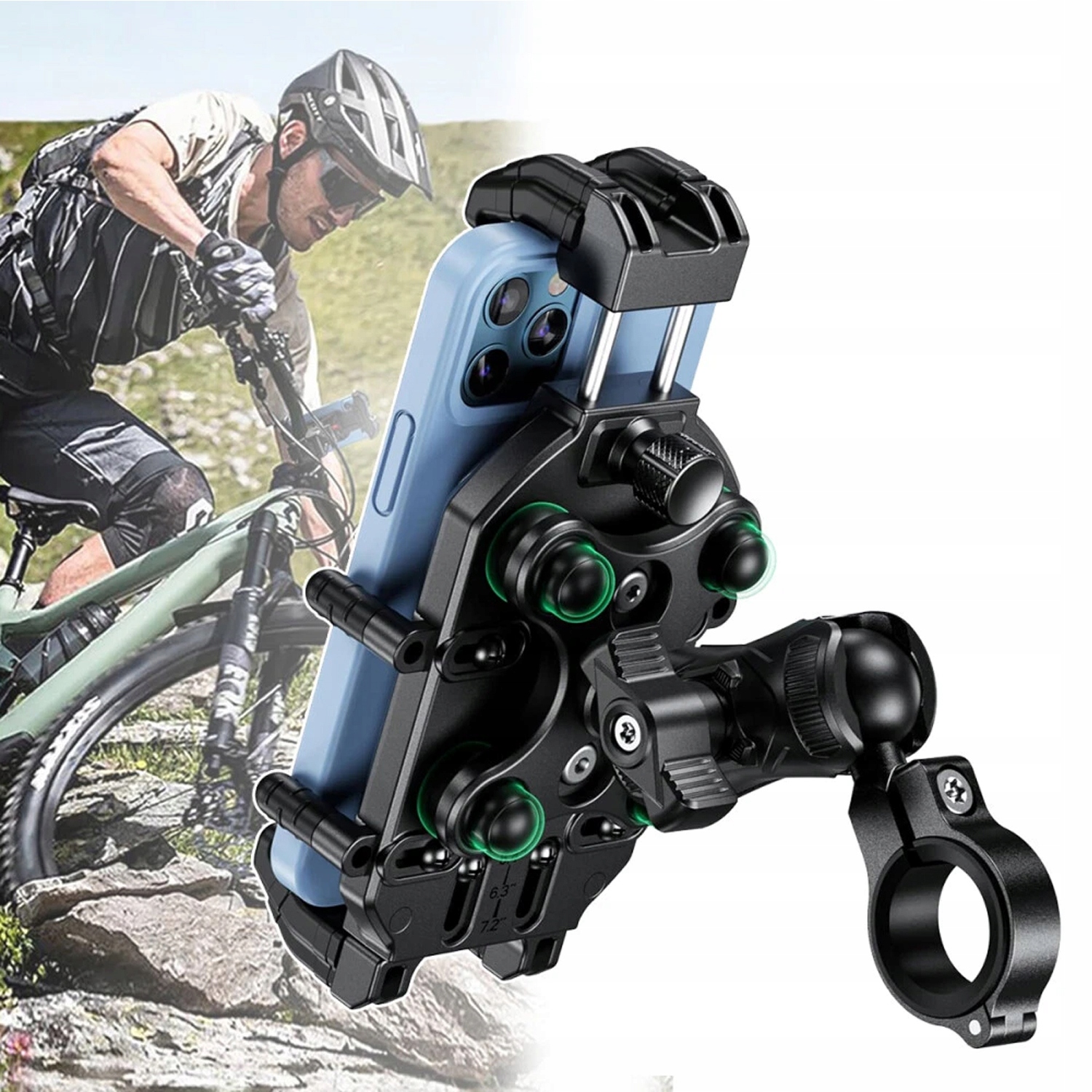 Pancerny Antywibracyjny Uchwyt Rowerowy Motocyklowy Na Telefon