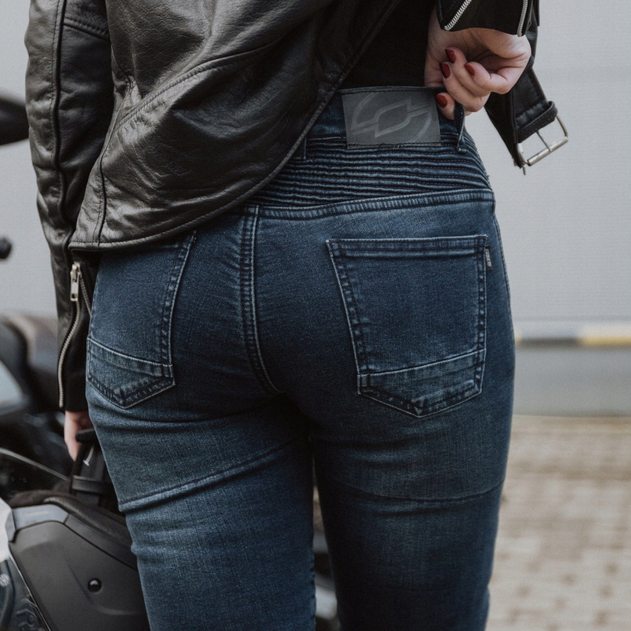 SPODNIE MOTOCYKLOWE | OZONE AGNESS II | DAMSKIE JEANSY SLIM FIT + GRATIS Rozmiar 32/30