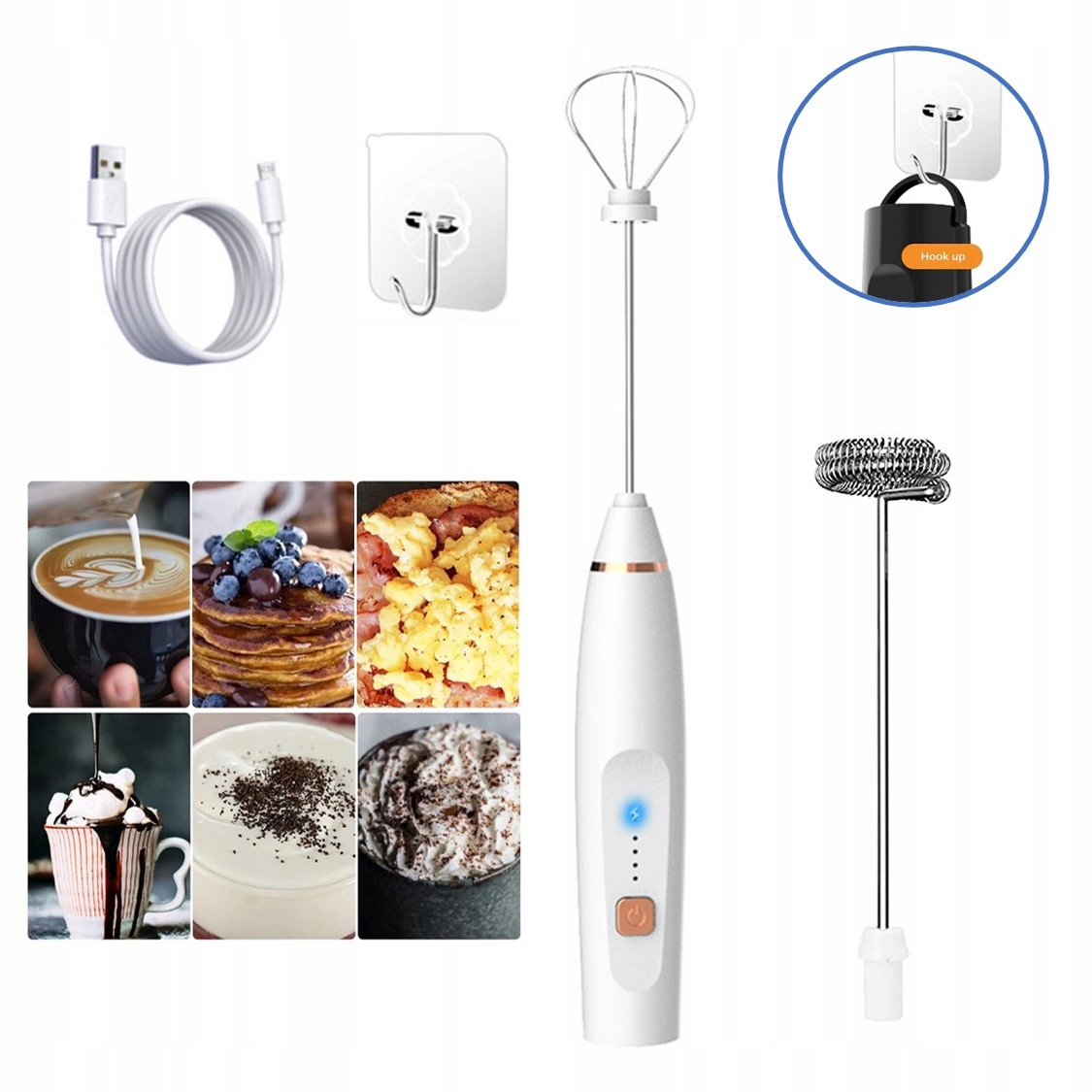 

Pieniacz Ubijacz Do Mleka Kawy Mini Mikser 3 w 1
