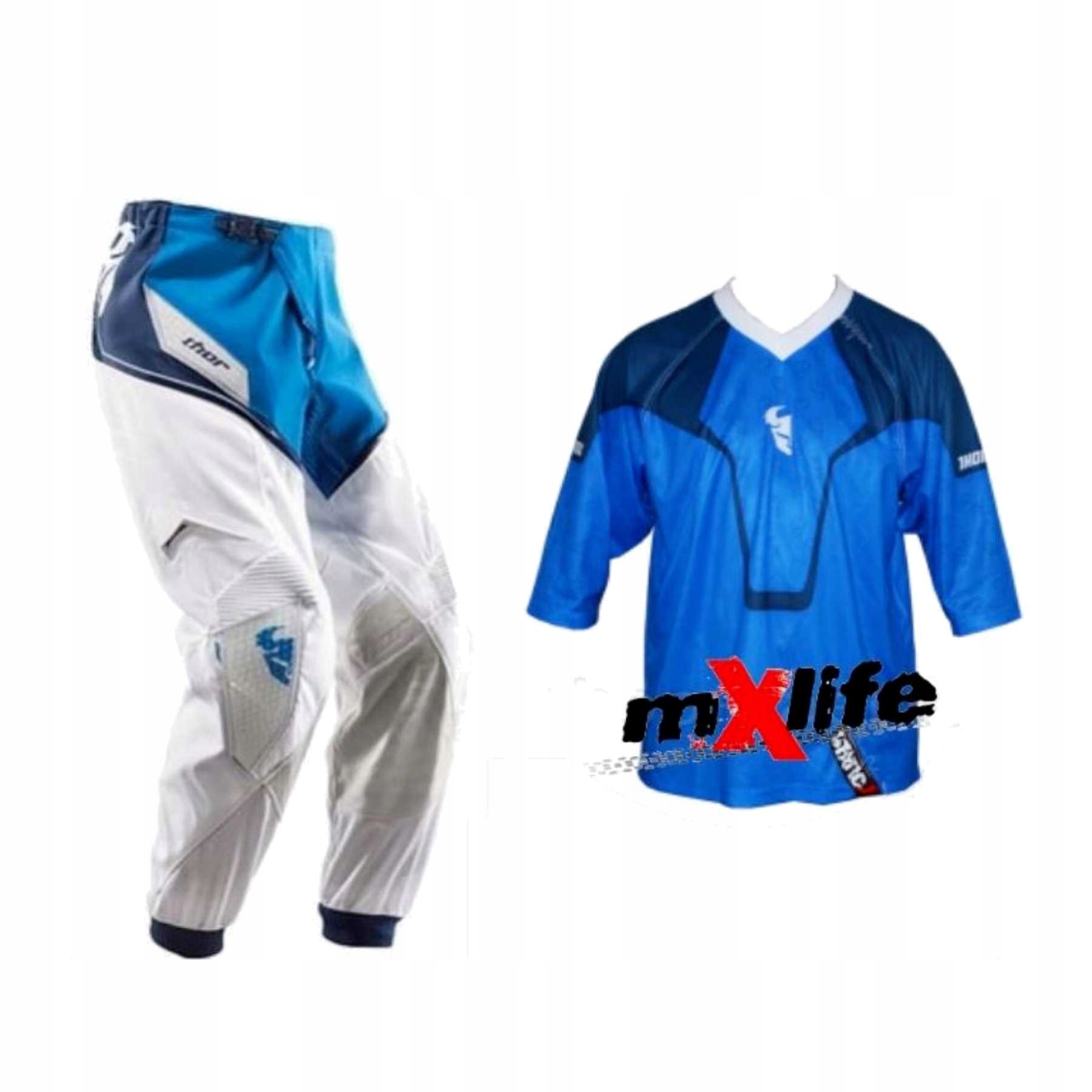 Komplet Thor Koža/kevlar Blue Yamaha VEĽ.34/M