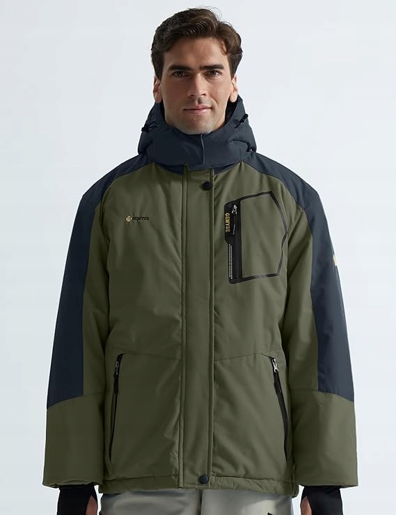 Pánská zimní lyžařská bunda větruodolná, voděodolná S Kapucí L