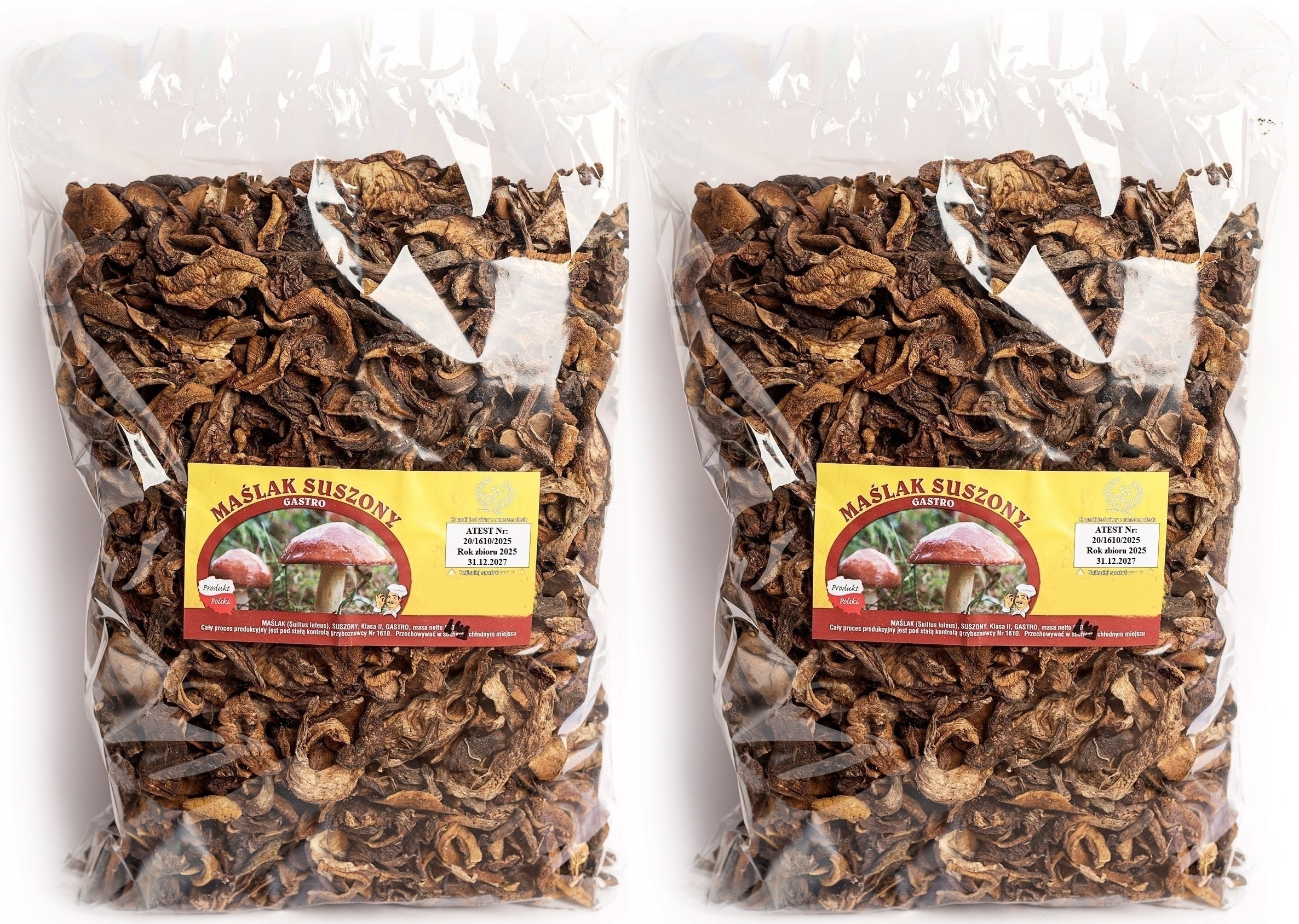 Maślak Krájený 3kg Nová Sbírka 2025 Polský Atest sušené lesní houby