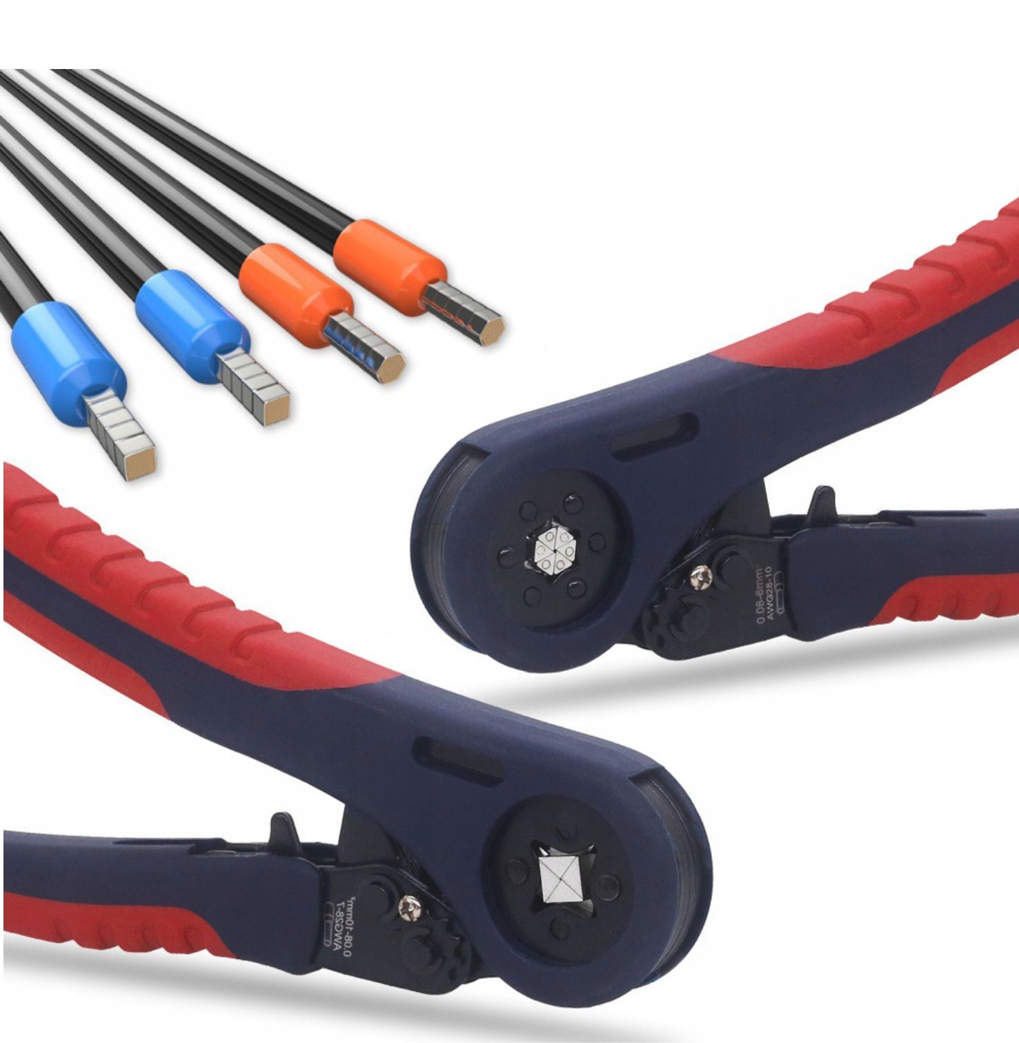 ZACISKARKA PRASKA TULEJEK IZOLOWANYCH ZESTAW 600 Kolor czerwony