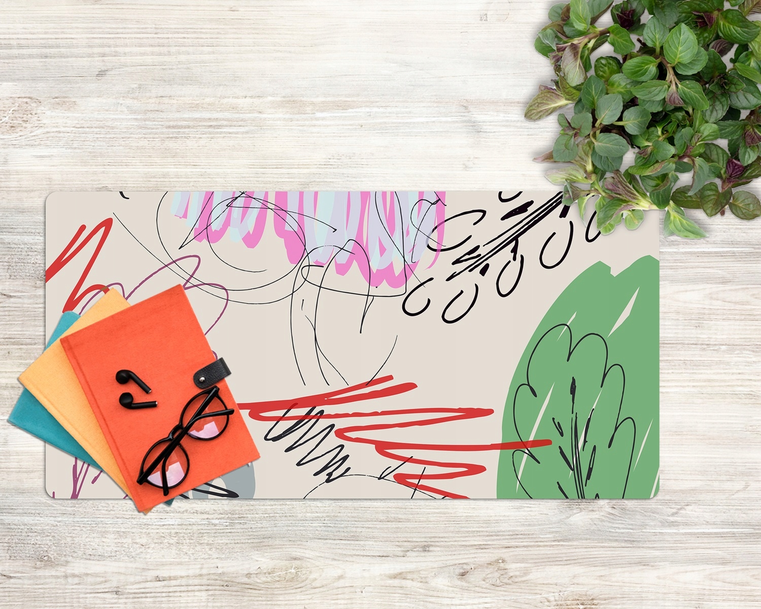 Mata ochronna trwała Abstrakcja gryzmoł 100x50 cm Marka Coloray