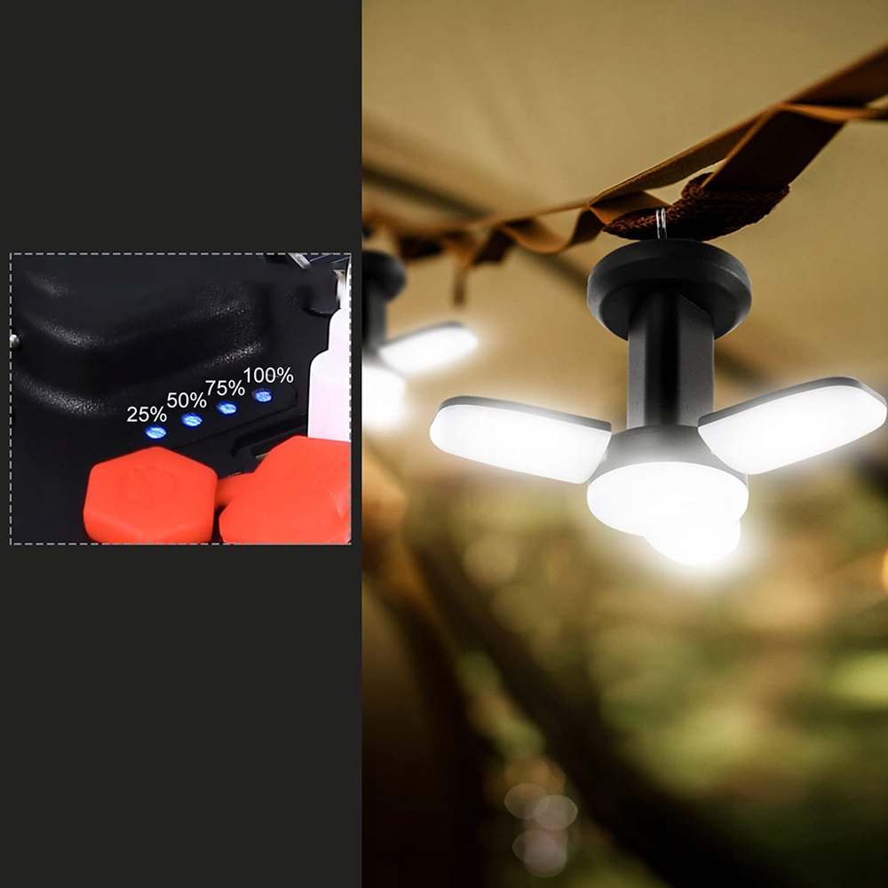 LAMPA KEMPINGOWA SOLARNA WISZĄCA LED ZEWNĘTRZNA Marka bez marki