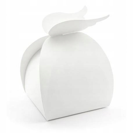 

Pudełeczka dla gości białe Skrzydła Komunia 10szt