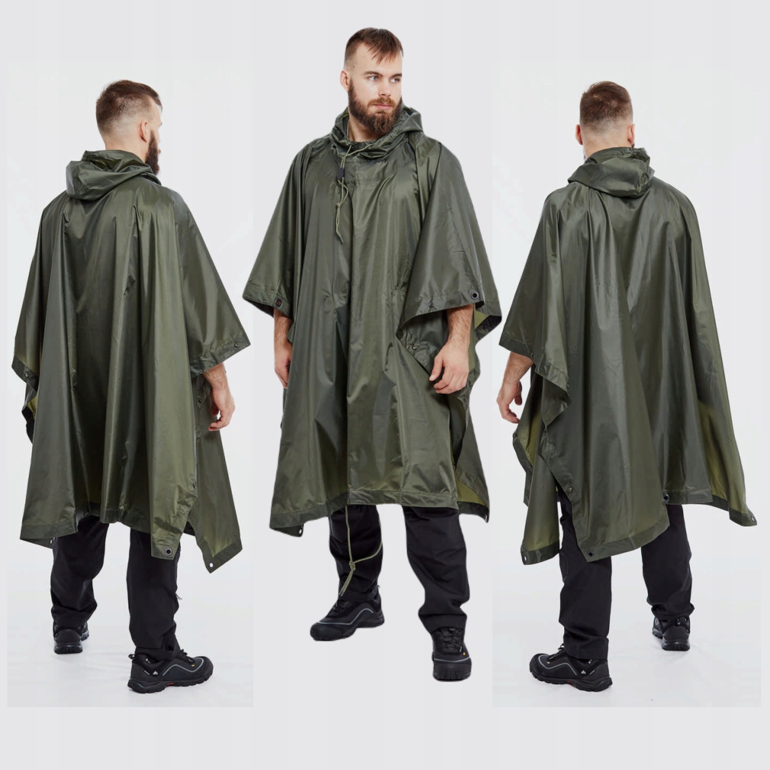 Poncho Pałatka Przeciwdeszczowa z Kapturem Helikon Ponczo Olive + Pokrowiec EAN (GTIN) 5908218702509