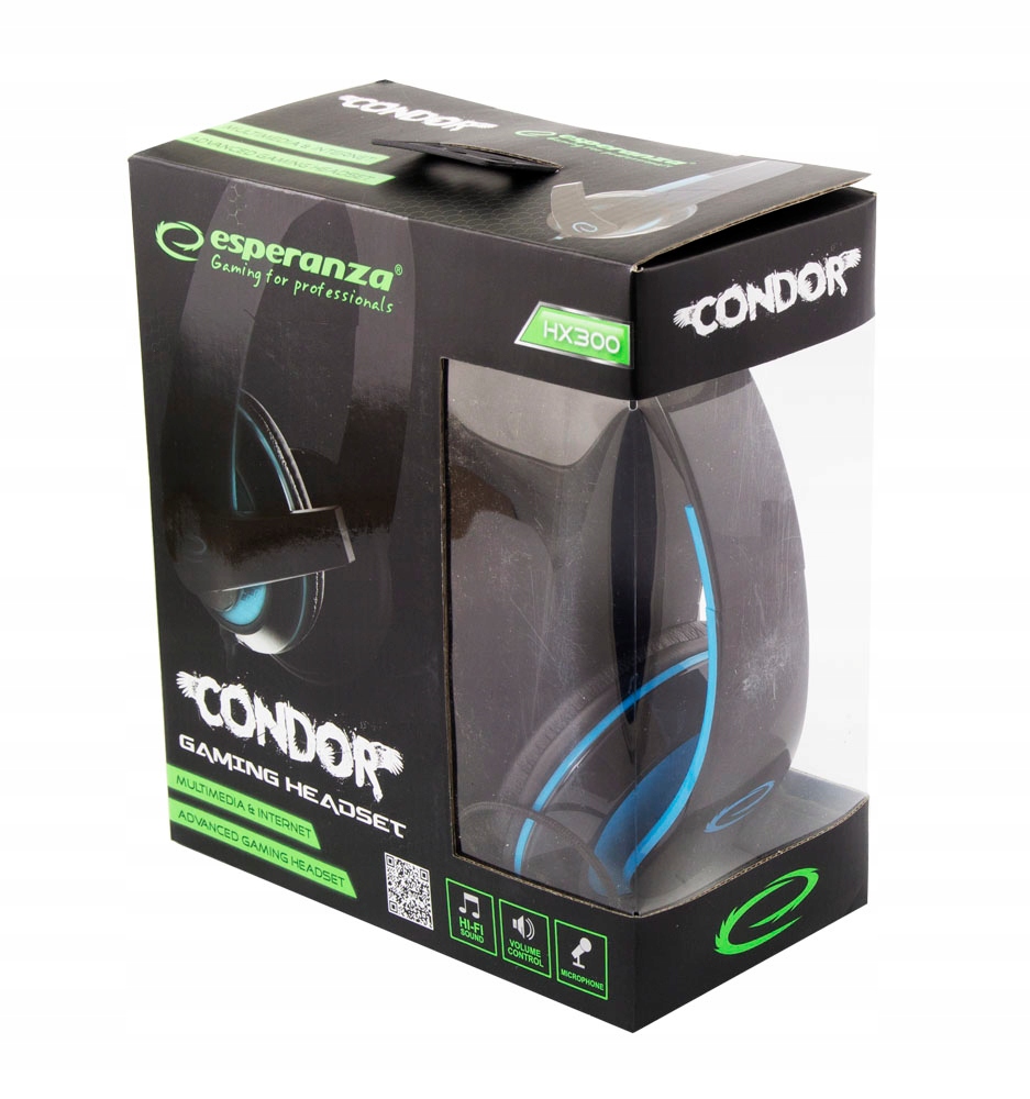 SUPER SŁUCHAWKI Z MIKROFONEM DLA GRACZY CONDOR BL Kod producenta EGH300B