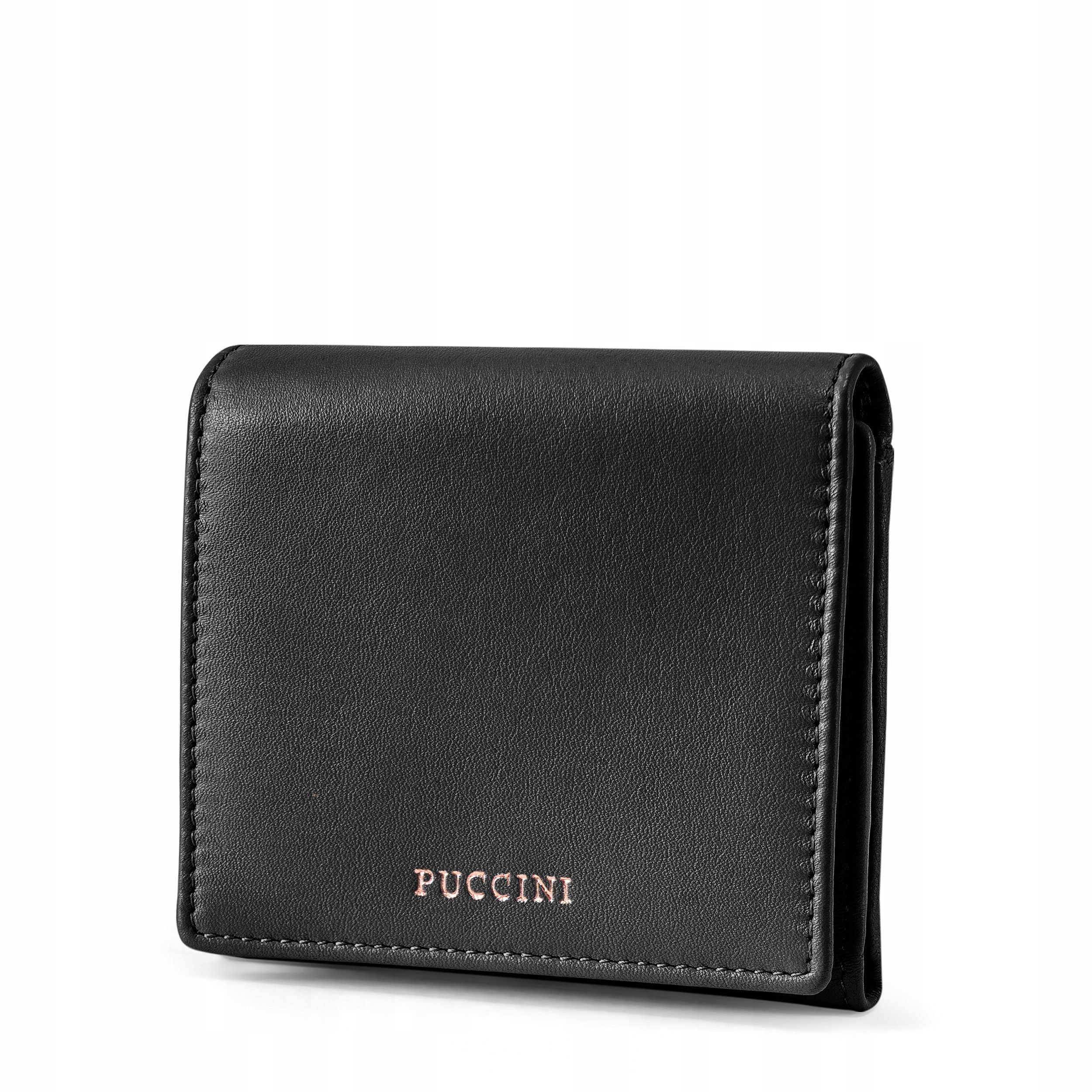 Dámská kožená peněženka na Dárek Malá Rfid Puccini Černá ZN9187-1
