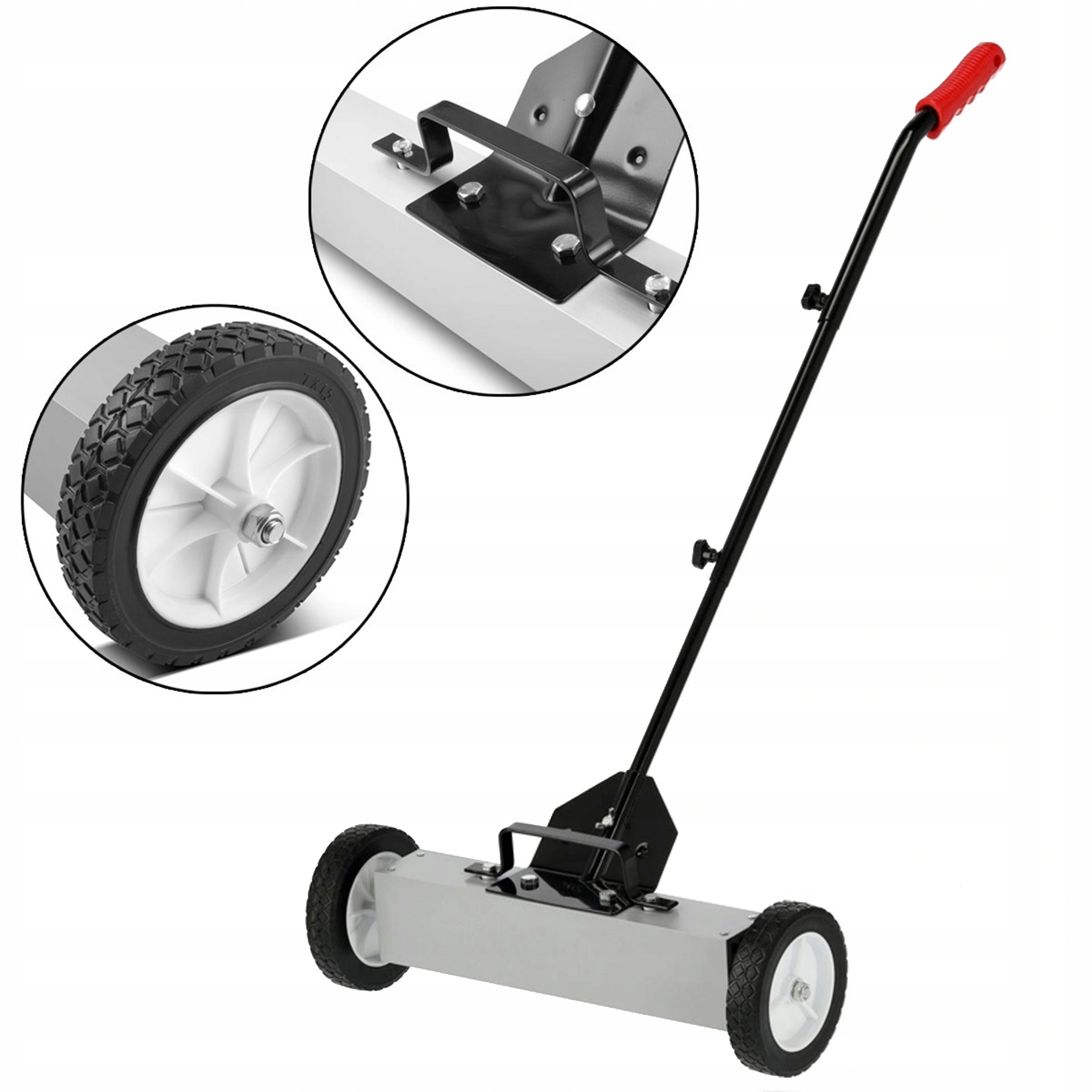 Magnetický Sběrač Třísek Magnet Ruční S Kolečky Teleskopický 45CM