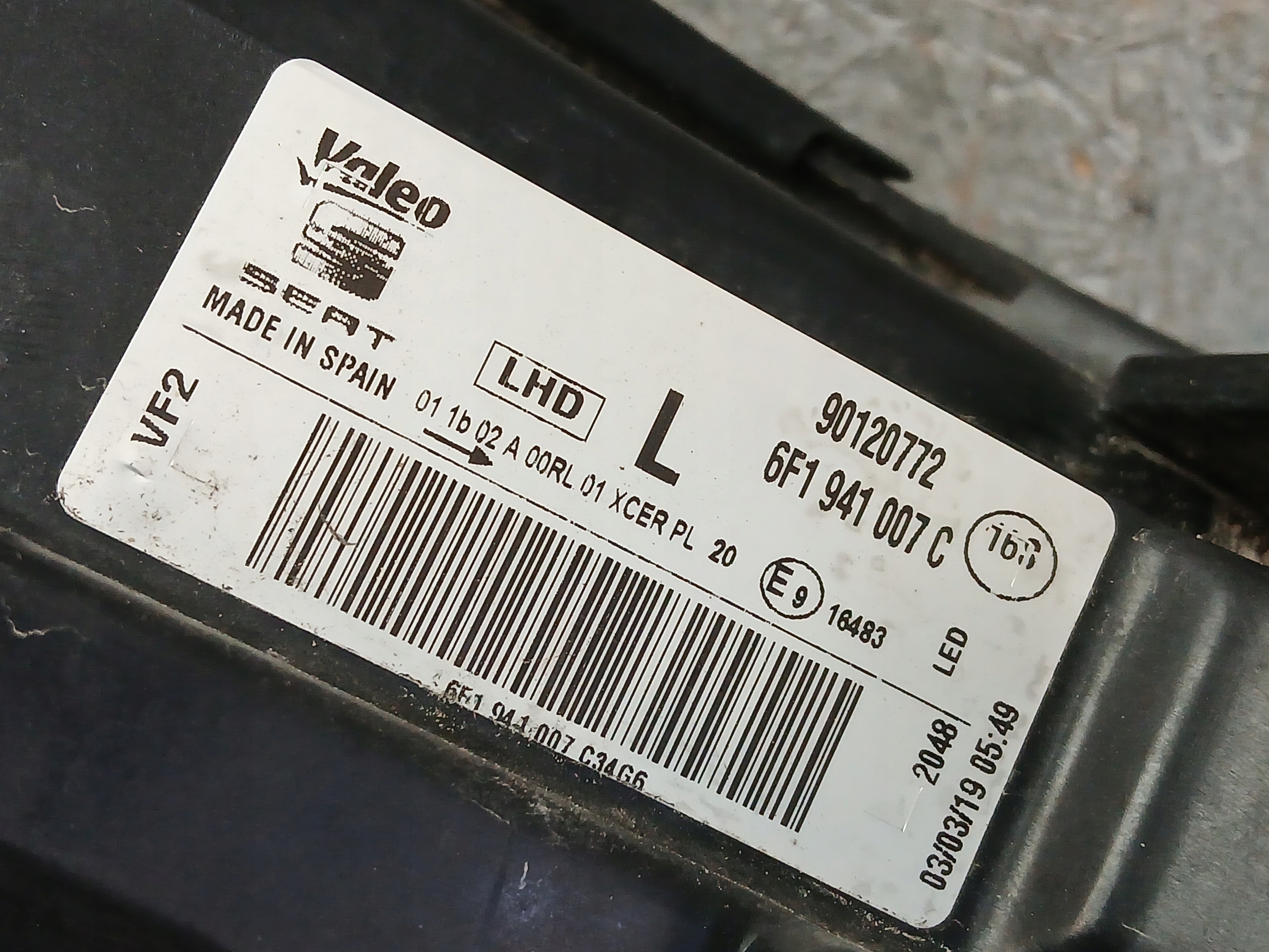light front left SEAT IBIZA 6F FULL LED 17- 6F1941007C