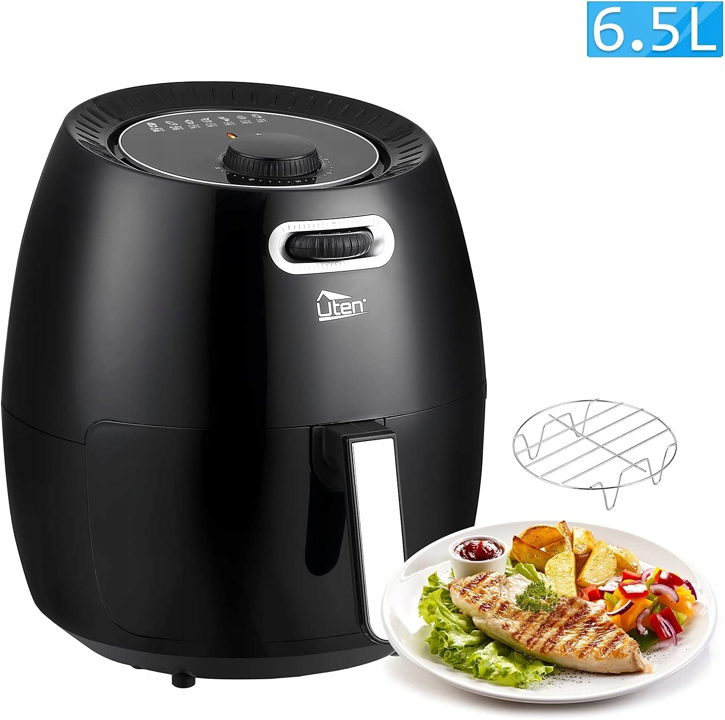 UTEN 6.5L Airfryer XXL 1800W z Regulacją Temperatury — miniatura 7