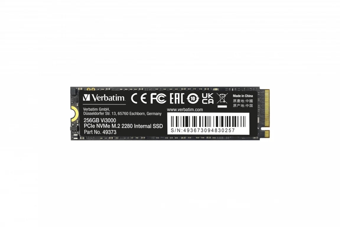 Verbatim Vi3000 PCIe NVMe M.2 Ssd 256GB Pci Express