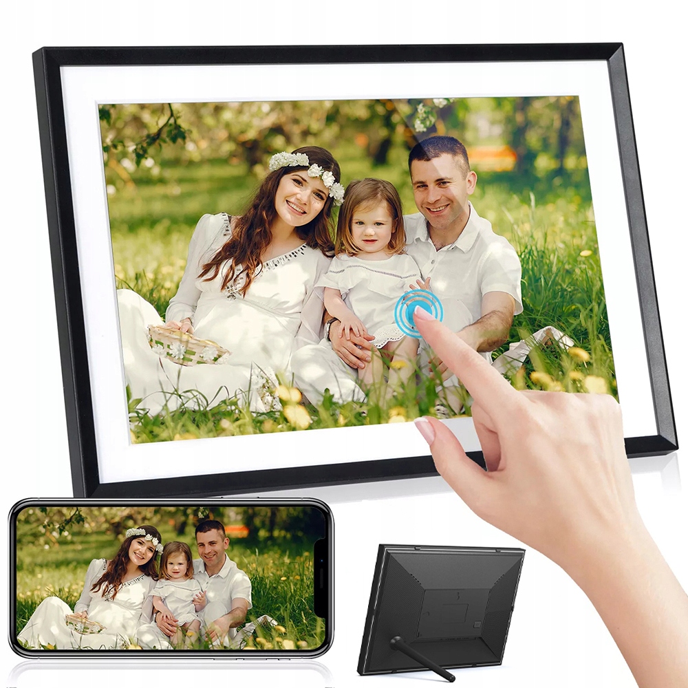 Digitální Fotorámeček Rámeček Na Fotografie Videa 10.1 Palců Ips Dotykový Displej 32GB