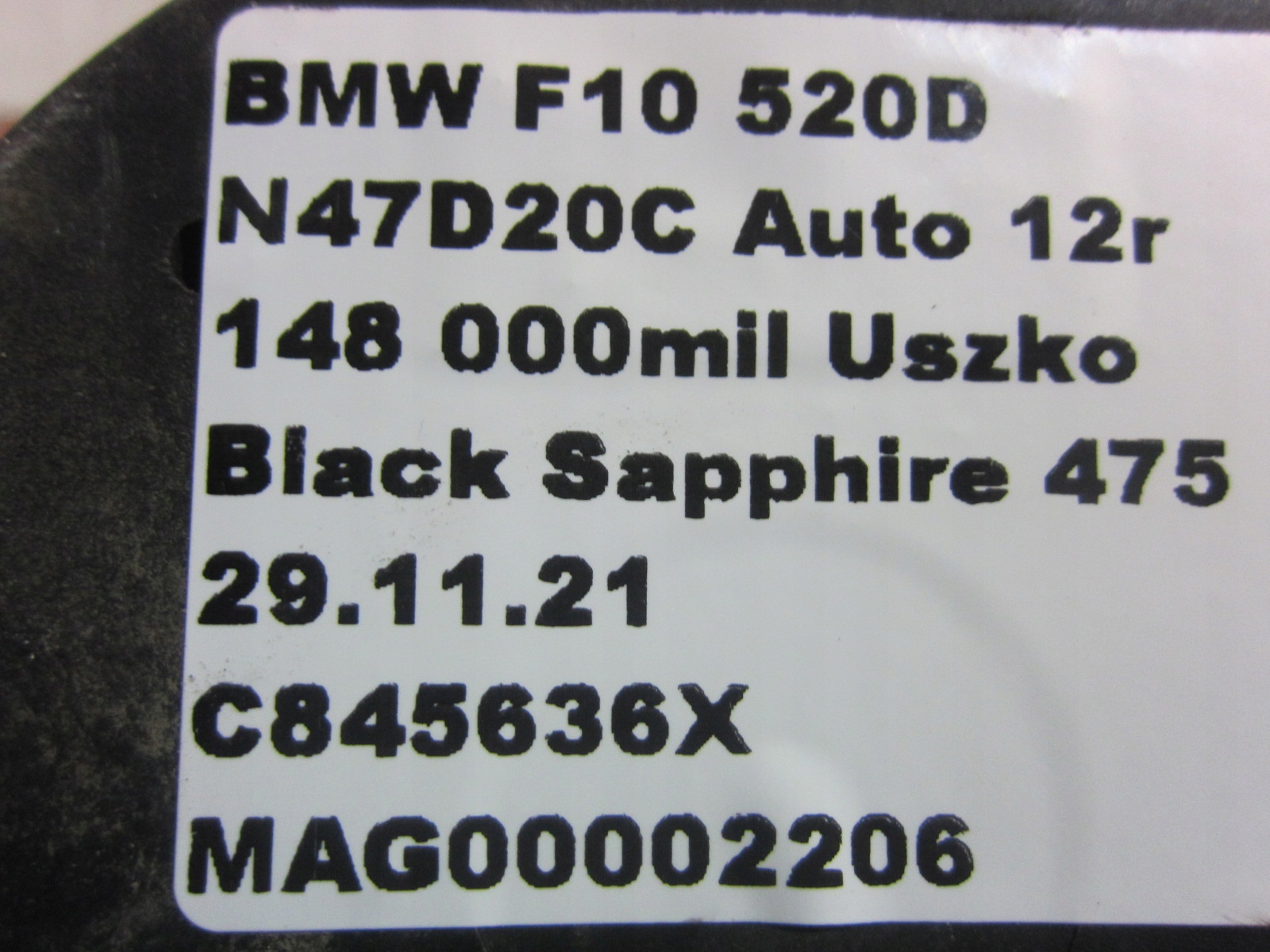 BMW F10 520D N47 engine mount 6785601 left