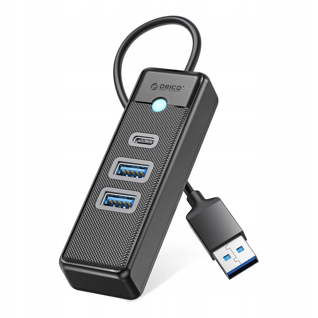 Hub Usb Orico PWC2U-U3 3-portowy 2x Usb-a 3.0 1x Usb-c 3.0 1 m czarny