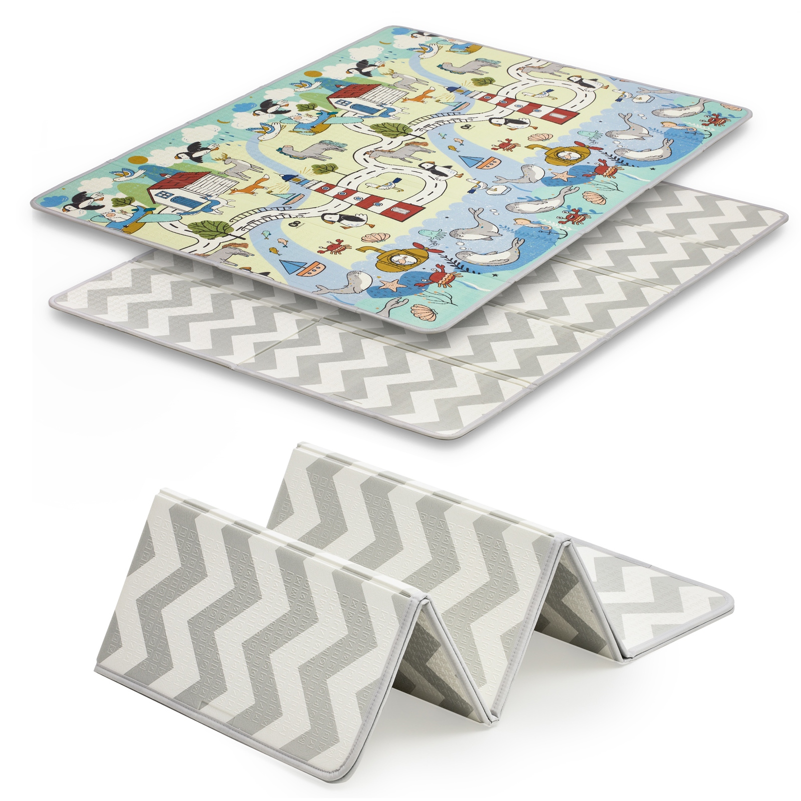 Mata PIANKOWA dwustronna składana duża KINDERKRAFT