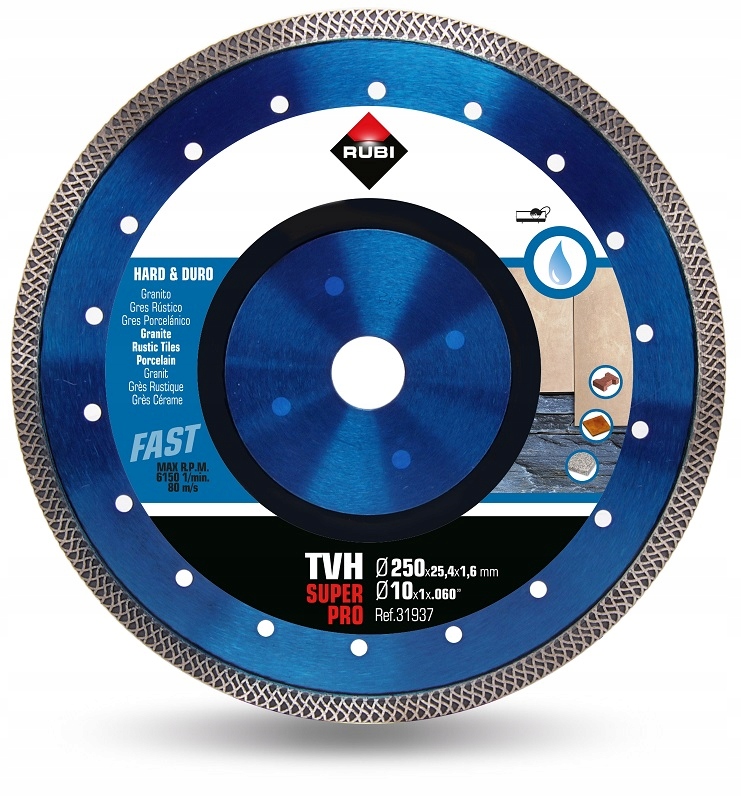 Diamantový Kotouč Pro Tvrdé Materiály Tvh 250 MM Superpro 31937 Rubi