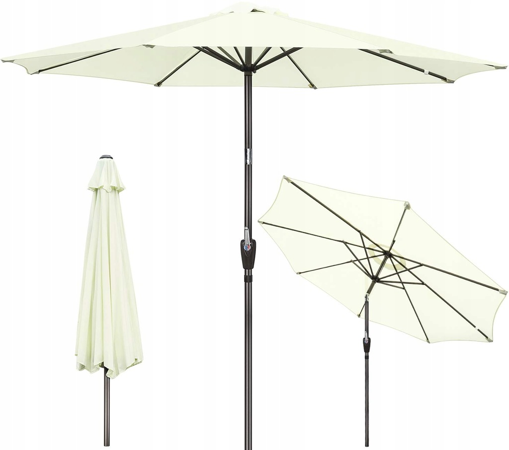 Parasol Ogrodowy Przeciwsłoneczny Regulowany Na Taras Balkon 270 x 238 cm