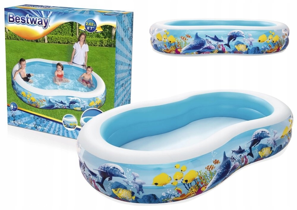 Basen dmuchany Morska Głębina 262 x 157 x 46cm Bestway 54118