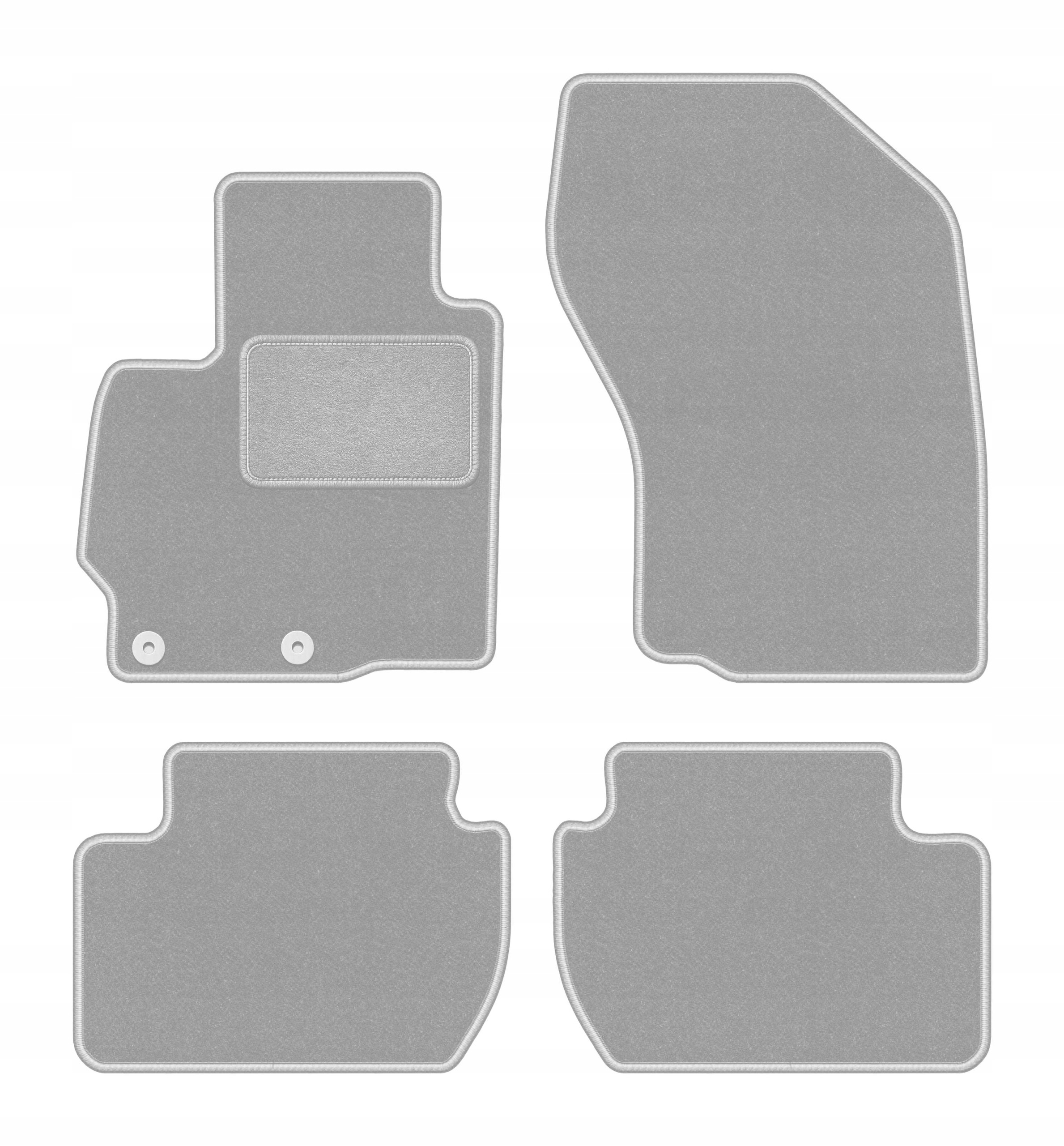 Velurové koberce pro Citroen C-Crosser 2007-2012 komplet Oslo popel 4 ks