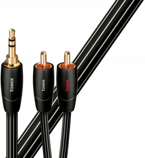 Kabel Audioquest Tower Jr 1 x 3,5 mm Jack 2 x Rca délka 2,0 m