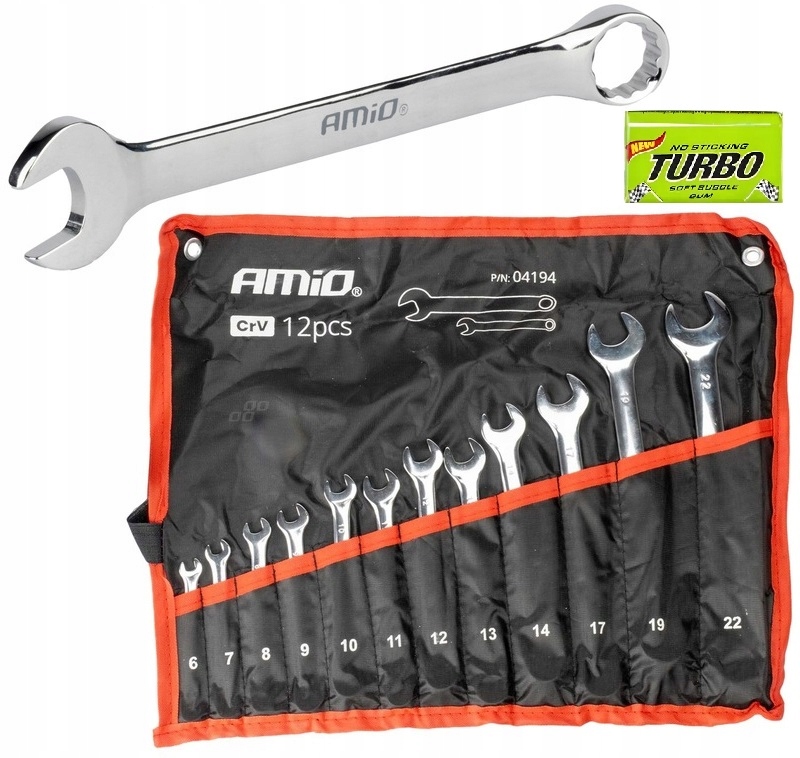 Zestaw Kluczy Oczkowych Płaskich Komplet 6-22mm Profesjonalne *12 Sztuk *