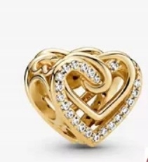 

Charms Zawieszka Złote Serce Miłość Srebro 925