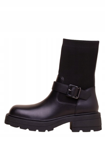 Liu Jo Černé Kotníkové Boty Z Přírodní Kůže S Látkovým Svrškem 40 T6H