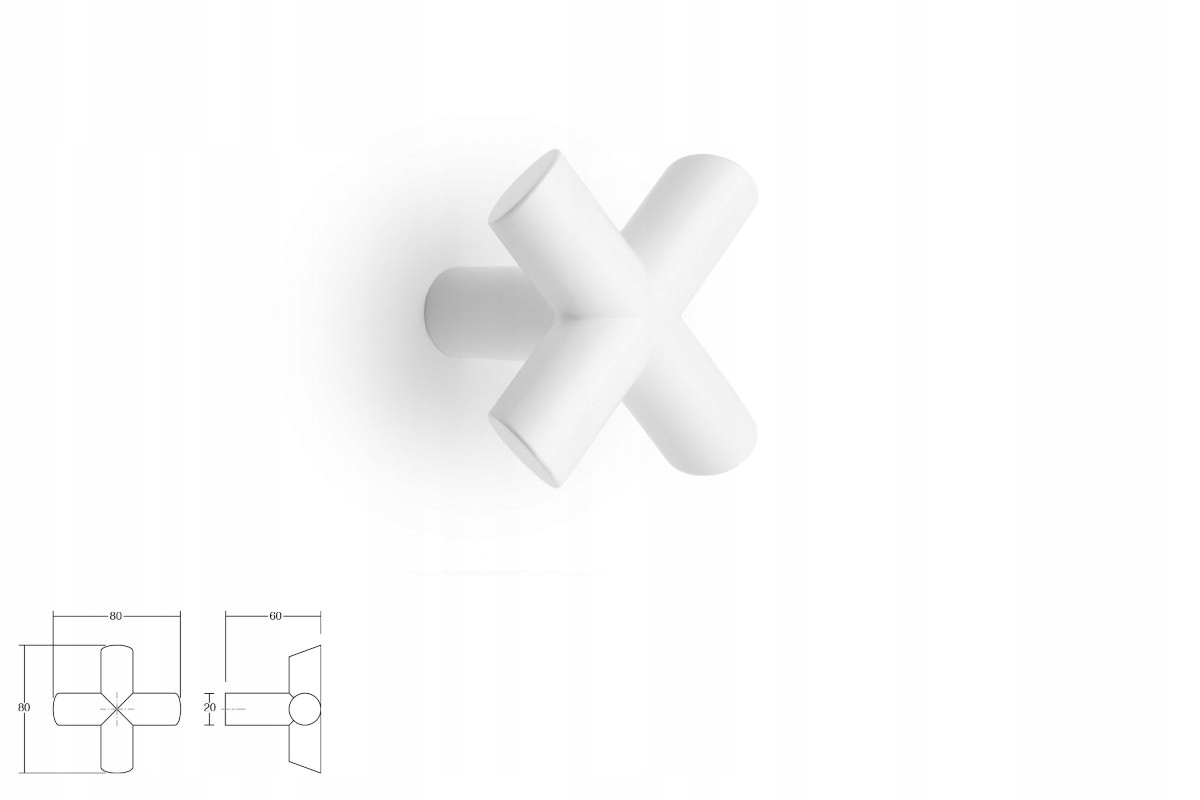 Nástěnný nábytkový věšák Viefe Equis 7027 bílý mat 7027080ZM1