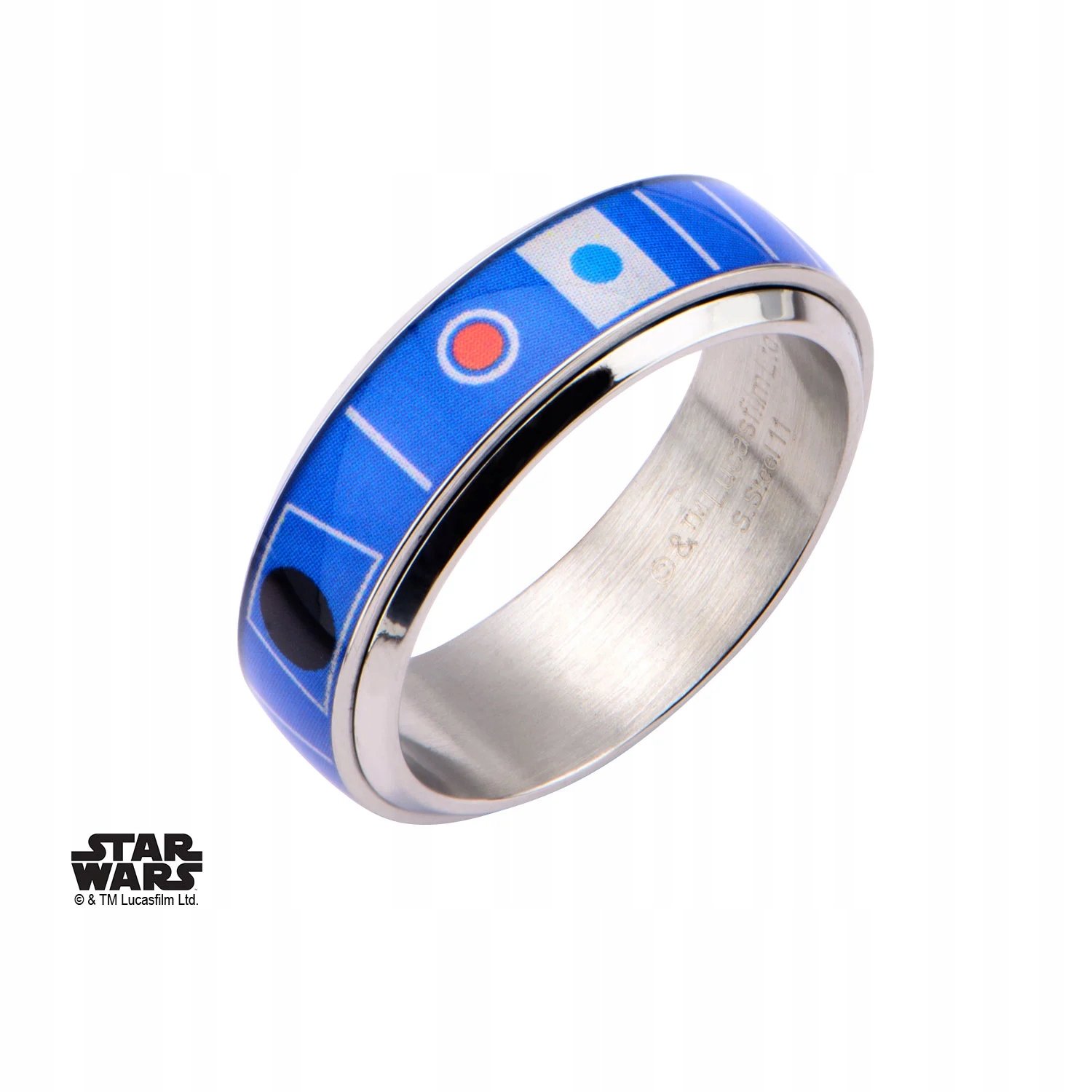 Star Wars Pánský prstýnek z z nerezové oceli R2D2 Spinner Ring Vel