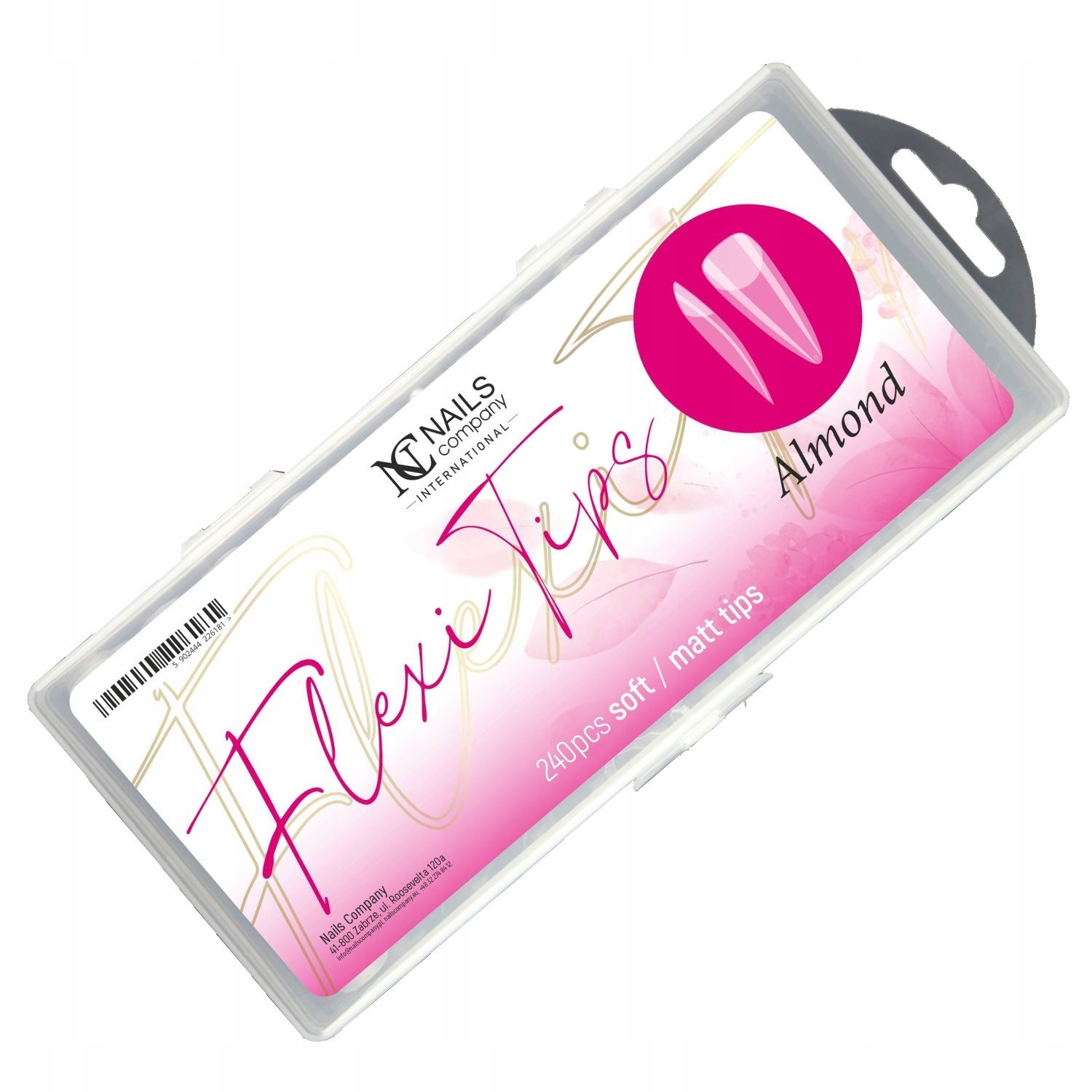Nails Company tipy na prodlužování 240 ks Mandle Flexi Tips Almond