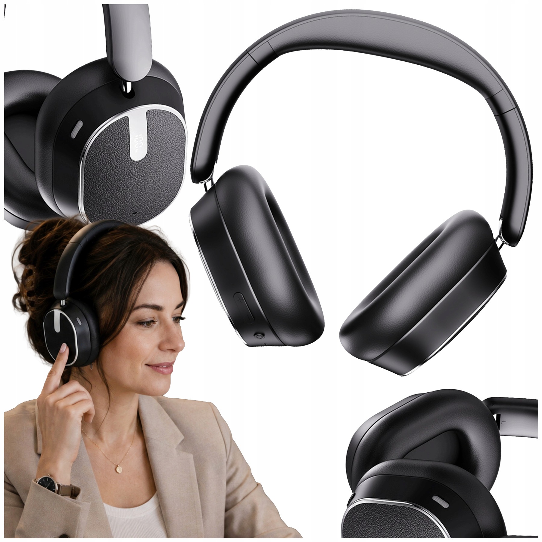 Bezdrátová Sluchátka Anc Bluetooth 6.0 Extra Basový Mikrofon 50H Aux