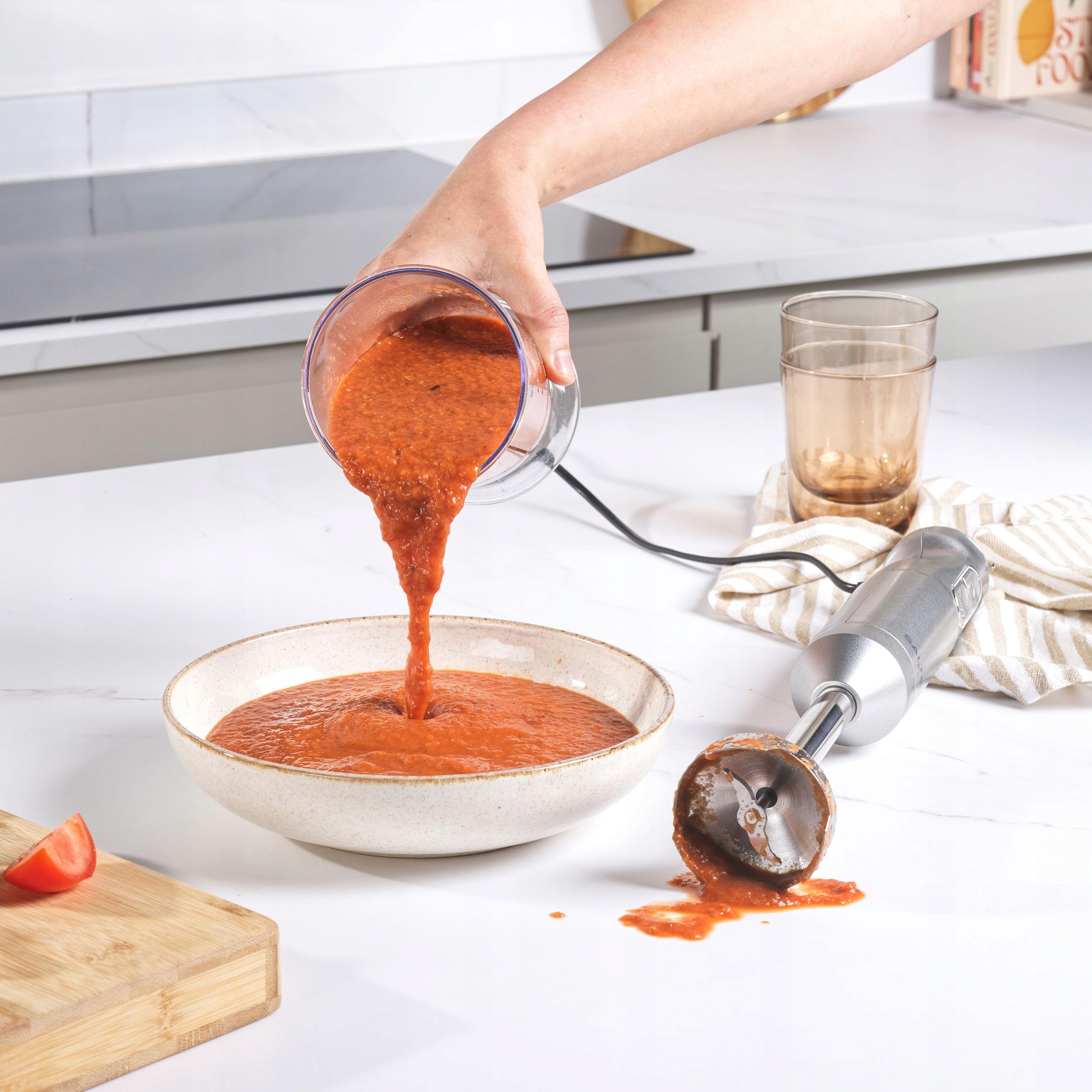SALTER Aspen Blender I Mikser Ręczny 1000W Do Smoothie Zup Sosów — miniatura 4