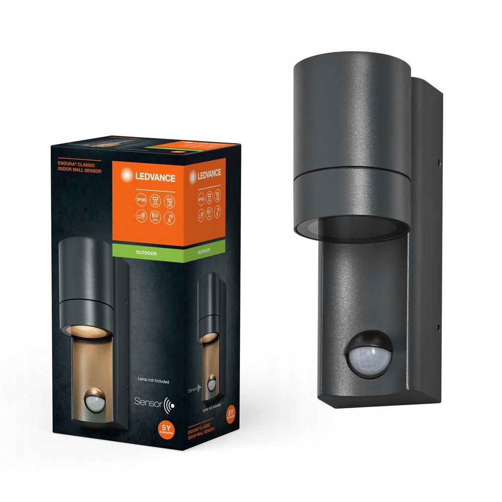 Zahradní lampa Led fasádní nástěnné svítidlo GU10 IP65 Snímač pohybu soumraku